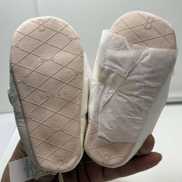 Baker By Ted Baker Bow Slip On Baby Bootie Shoes Sz 6-12 Months New - Picture 6 of 7